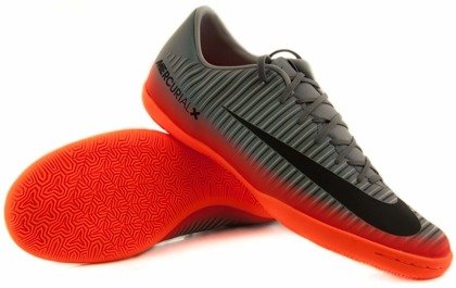 Szaro-pomarańczowe buty piłkarskie na halę Nike Mercurial Victory IC CR7 852526-001