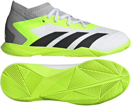 Szaro-seledynowe buty halowe Adidas Predator Accuracy.3 IE9449 - Junior