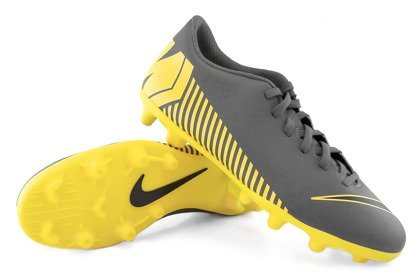 Szaro-żółte buty piłkarskie Nike Mercurial Vapor Club GS FG/MG AH7350-070 JR