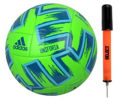 Zielona piłka nożna Adidas Uniforia Club FH7354 rozmiar 5 + Pompka Select