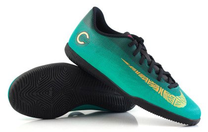 Zielono-czarne buty pilkarskie na halę Nike Mercurial Vapor Club IC CR7 AJ3737-390