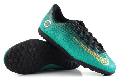 Zielono-czarne buty piłkarskie na orlik Nike Mercurial Vapor Club CR7 TF AJ3738-390