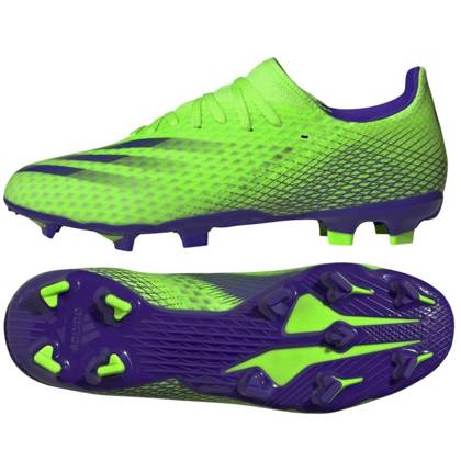 Zielono-fioletowe buty piłkarskie korki Adidas X Ghosted.3 FG EG8192