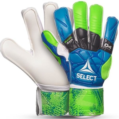 Zielono-niebieskie rękawice bramkarskie Select 04 Kids Protection 2019