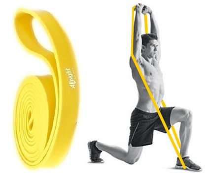 Żółta taśma oporowa guma do ćwiczeń Power Band Allright 11-30 kg