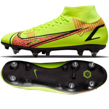 Żółte buty piłkarskie Nike Mercurial Superfly 8 Academy SG-PRO CW7432 760