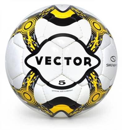 Żółto-biała piłka nożna Smj Vector