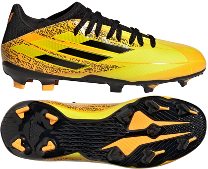 Żółto-czarne buty piłkarskie Adidas X Speedflow Messi.3 GW7420 - Junior
