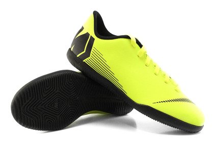 Żółto-czarne buty piłkarskie na halę Nike Vapor Club IC AH7354-701 JR