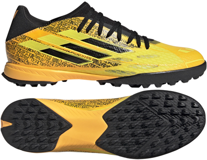 Żółto-czarne buty turfy Adidas X Speedflow Messi.3 GW7423