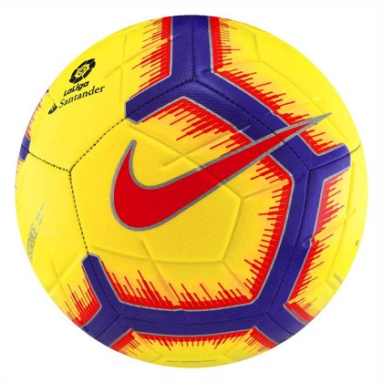 Żółto-czerwona piłka nożna Nike Strike La Liga SC3313-710 r5