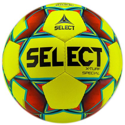 Żółto-czerwona piłka nożna na sztuczną nawierzchnie orlik X-Turf Special - rozmiar 5