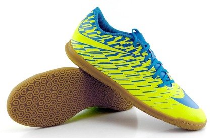 Żółto-niebieskie buty piłkarskie na halę Nike Bravatax IC 844438-700 JR